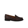 Angulus 1706 Penny Loafer Dark Brown mørkebrun flettet sko