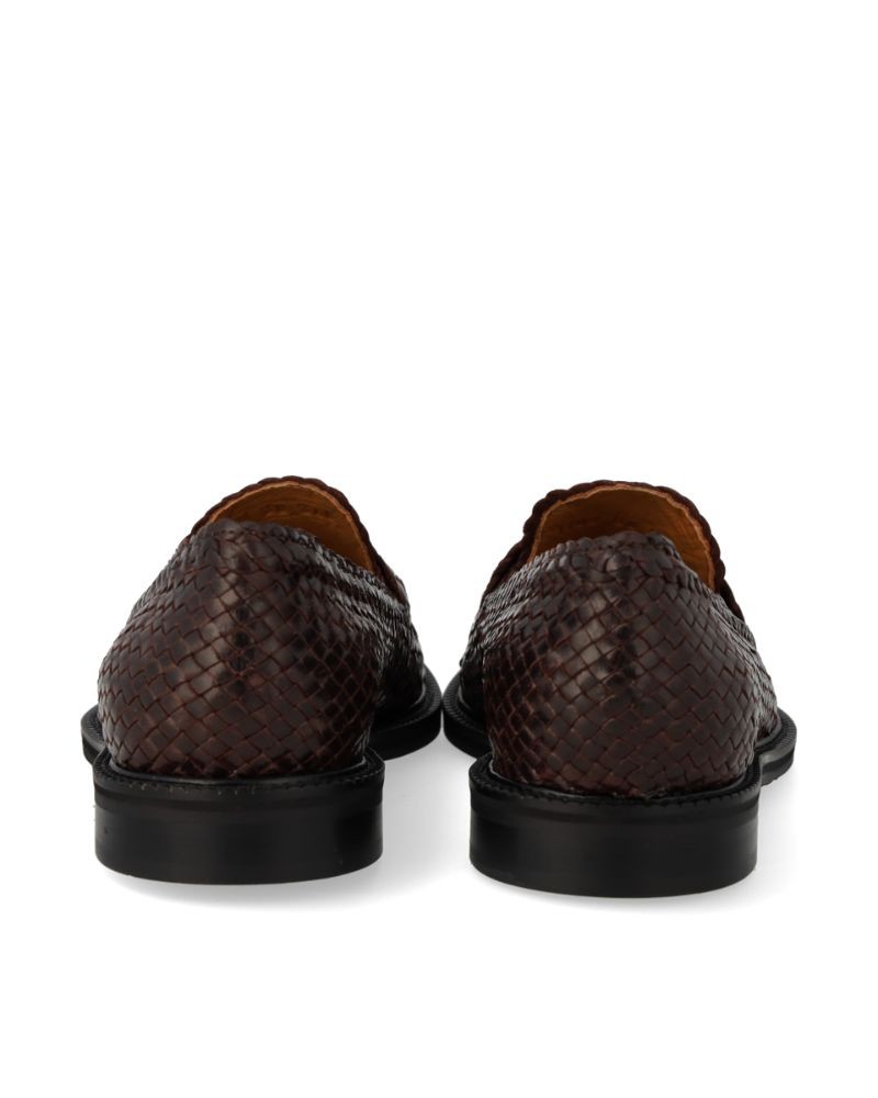 Pack shot af Angulus 1706 Penny Loafer Dark Brown mørkebrun på hvid baggrund