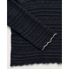 Close up af Aiayu Ramon Black Navy kontrast kant på ærme