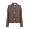 Pack shot af Leveté Room Eloise 12 Taupe Cashmere Cardigan på hvid baggrund