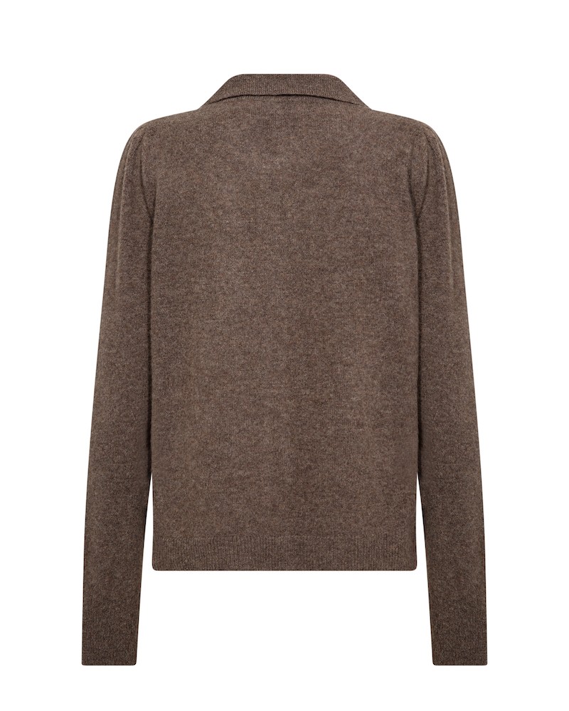 Pack shot af Leveté Room Eloise 12 Cardigan Taupe set bagfra