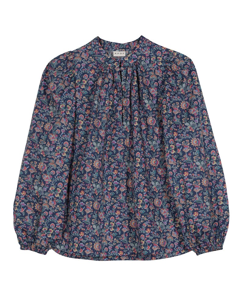 Pack shot af Apof Audrey Shirt Kazusa Liberty Skjorte på hvid baggrund