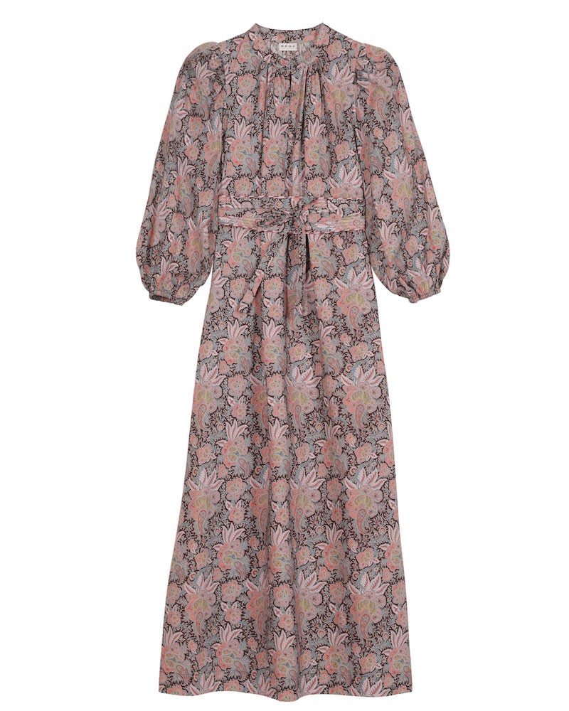 Pack shot af Apof Maya Dress Kaleidoscopic Liberty Paisley kjole på hvid baggrund