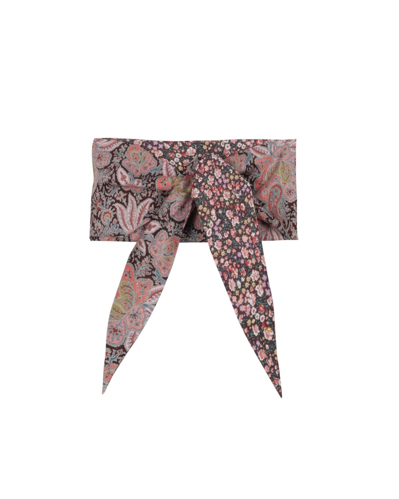 Pack shot af Apof Palma Bandana Kaleidoscopic Phoebe & Jo Liberty Bælte på hvid baggrund