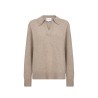 Pack shot af Leveté Room Eloise 5 Polo Beige Melange cashmere strik