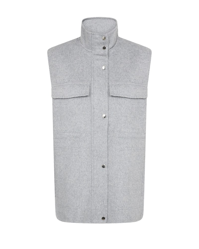 Pack shot af Leveté Room Owa 30 Waistcoat Light Grey Melange