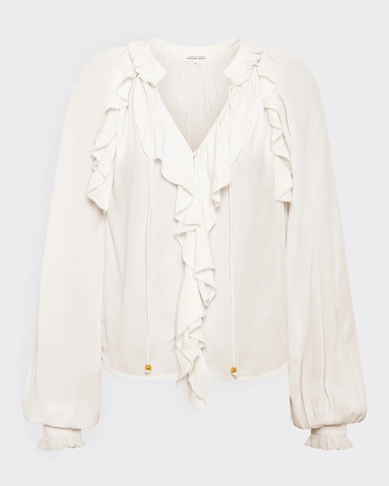 Pack shot af Gerard Darel Agnella Blouse Ecru på neutral baggrund