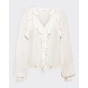 Pack shot af Gerard Darel Agnella Blouse Ecru på neutral baggrund