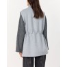 Modelbillede af Leveté Room Owa 30 Waistcoat Light Grey Melange Bagfra