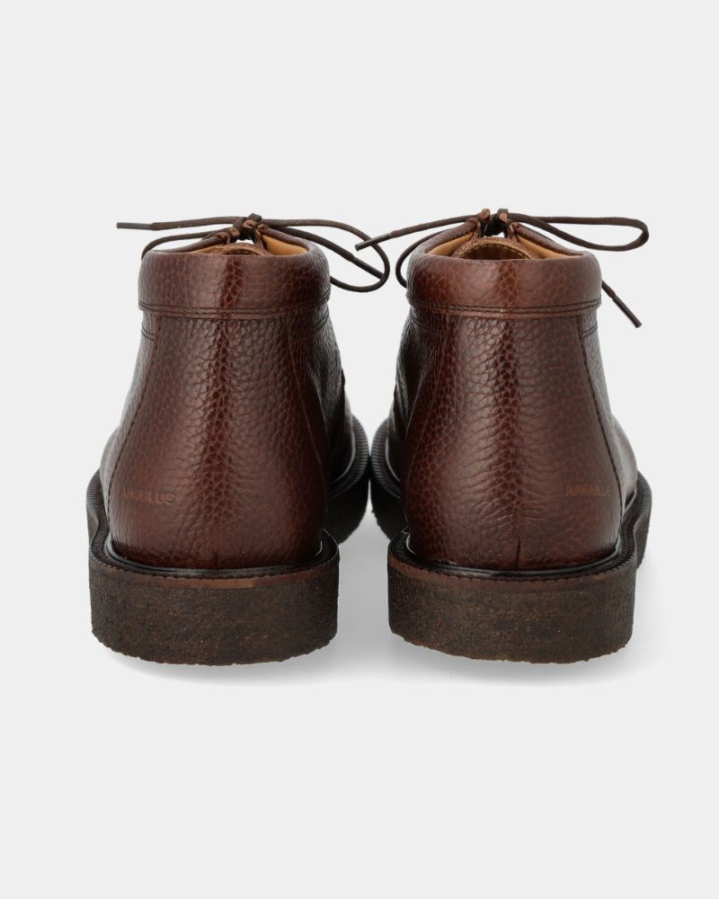 Angulus 7426 Lace Up Boot Dark Brown mørkebrun snørestøvle set bagfra