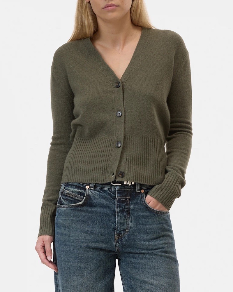 Model billede af Closed Cardigan V-Neck Forrest Green