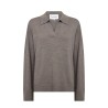 Pack shot af Leveté Room Ismaila 9 Pullover Taupe på hvid baggrund
