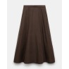 Pack shot af Dorothee Schumacher Sporty Elegance nederdel brun på neutral baggrund