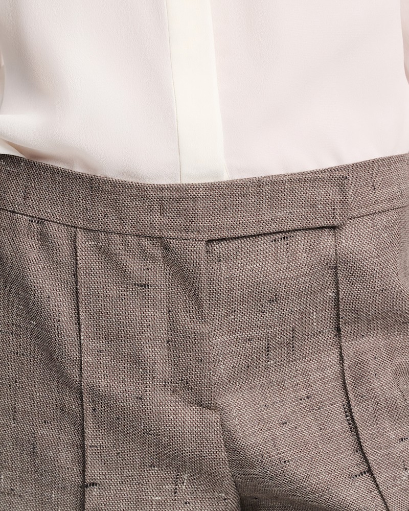 Close up af linning på Dorothee Schumacher Tweed bukser