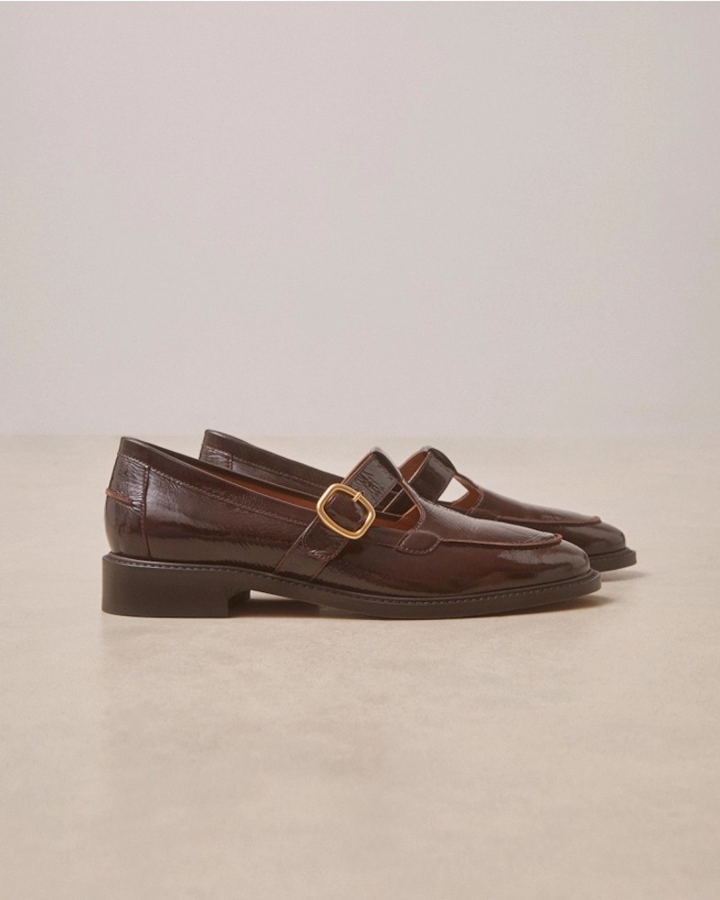 Rivecour Loafer 84 marron - mørkebrun skind med lakoverflade