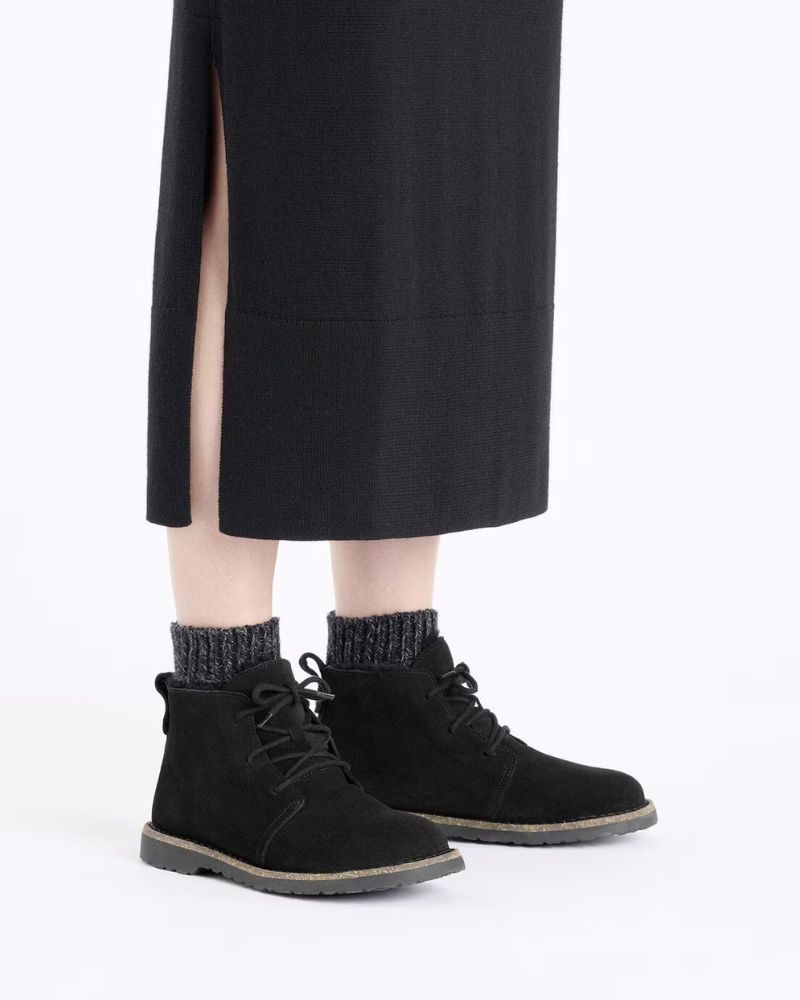 Modelbillede af Birkenstock Uppsala Mid Shearling Suede Black støvler