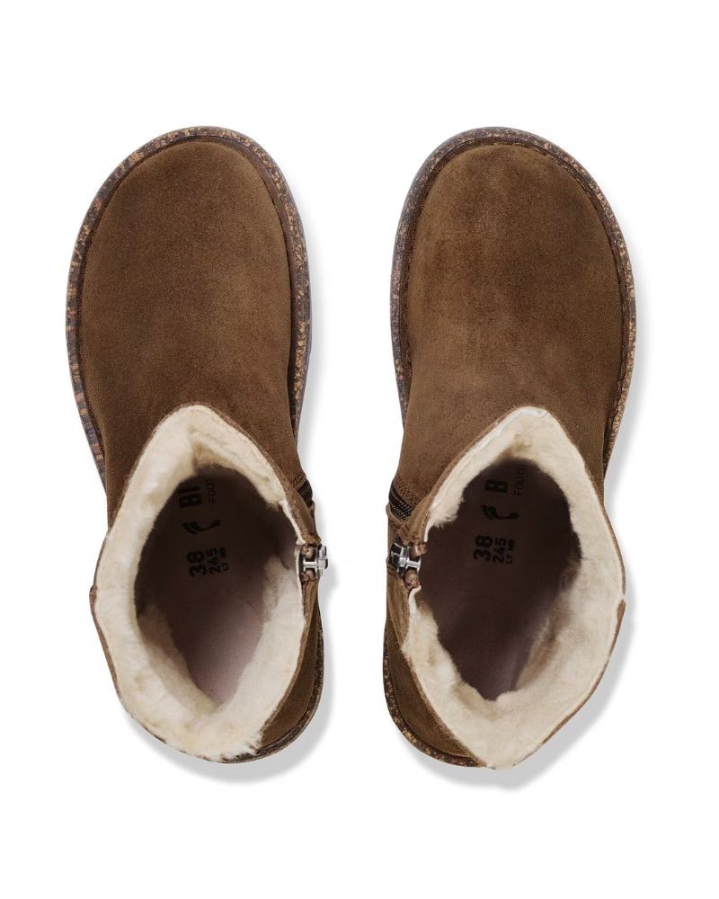 Pack shot af Birkenstock Uppsala Zip Shearling Suede Dark Tea