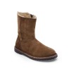 Birkenstock Uppsala Zip Shearling Suede Dark Tea