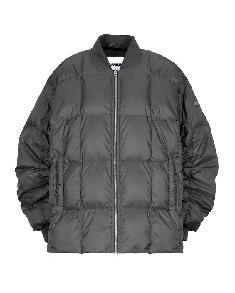 Pack shot af Lempelius Nal Down Jacket Iron Grey på hvid baggrund