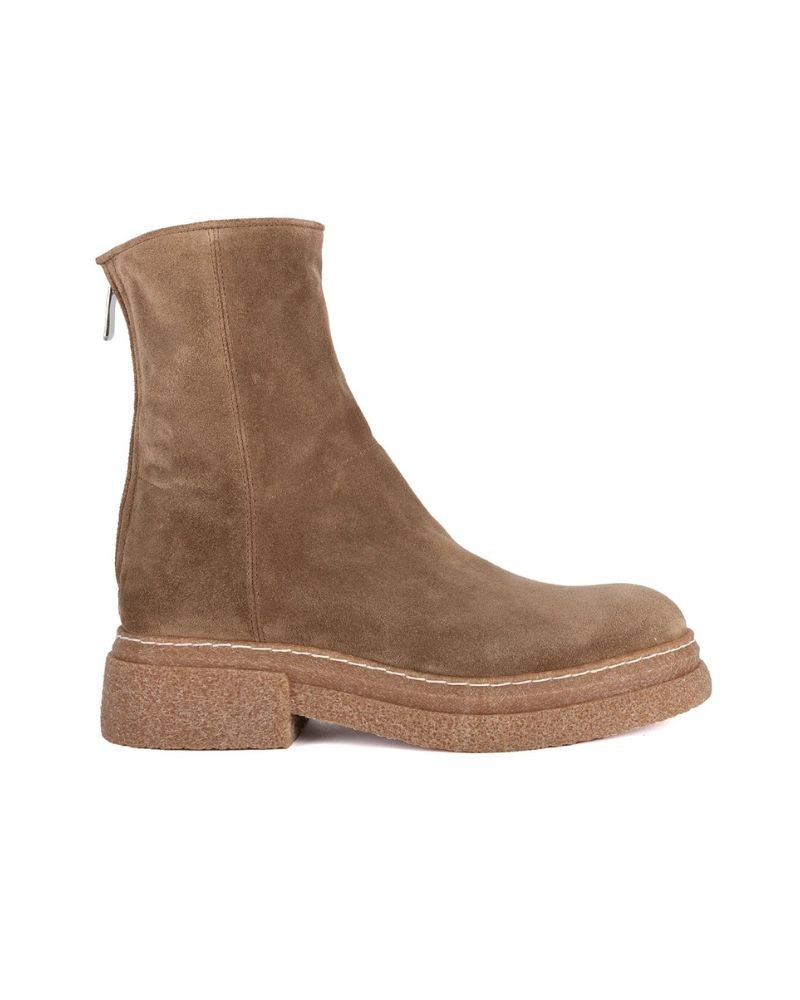 Gill 86035 Alberto Fasciani ruskinds ankel støvle taupe på hvid baggrund