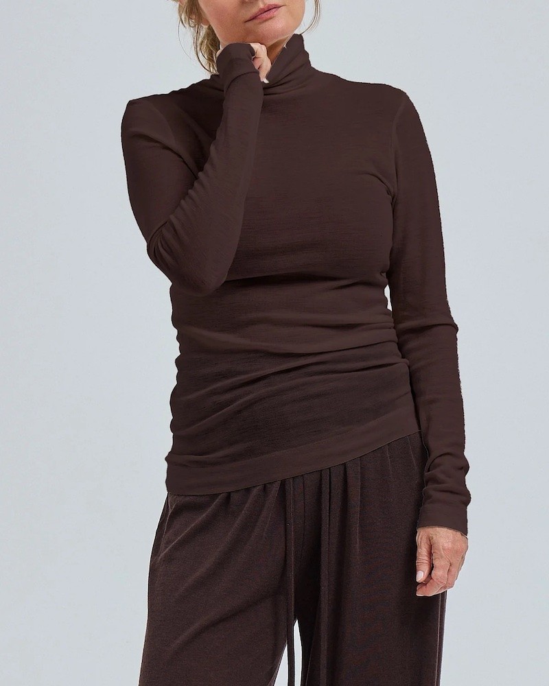 Model billede af Seamless Basic Lola Woolen Dark Brown