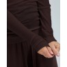 Close up af Seamless Basic Lola rullekravebluse I merinould