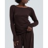 Model billede af Seamless Basic Jade Wool Dark Brown