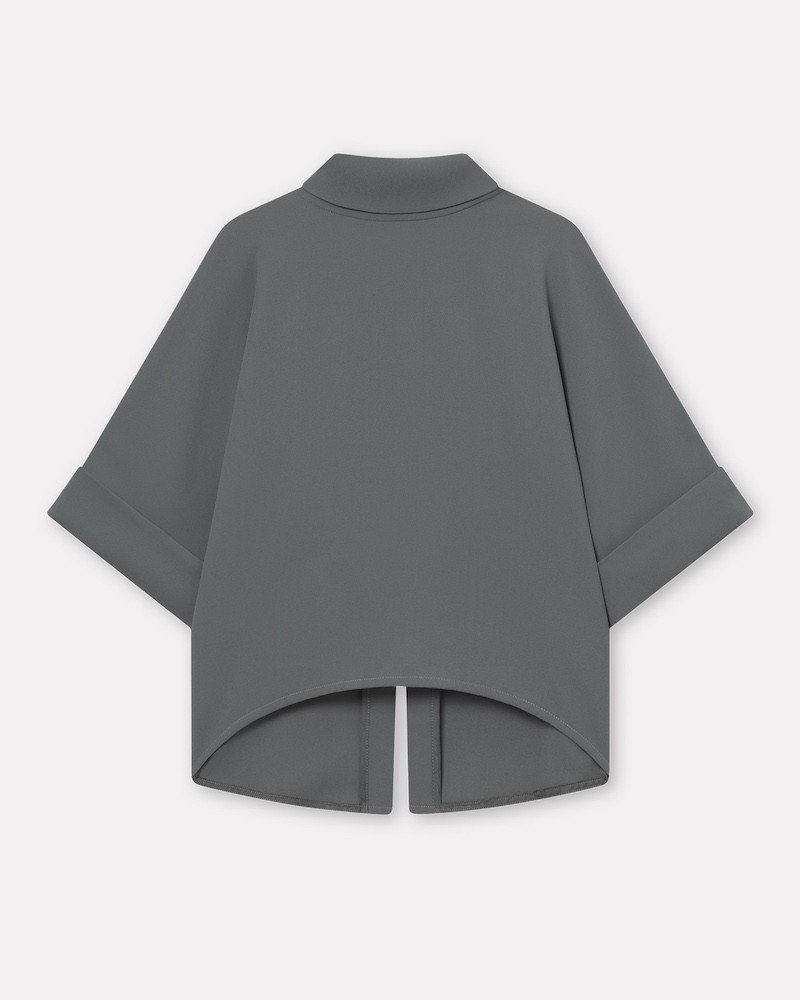 Pack shot af MKDT Studio Bailee Crepe Georgette Anthracit på hvid baggrund