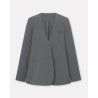 Pack shot af MKDT Studio Jute Blazer Crepe Anthracit på neutral baggrund