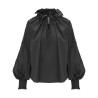 Pack af Scarlett Poppies Antonina Onyx Black Sort Bluse på hvid baggrund