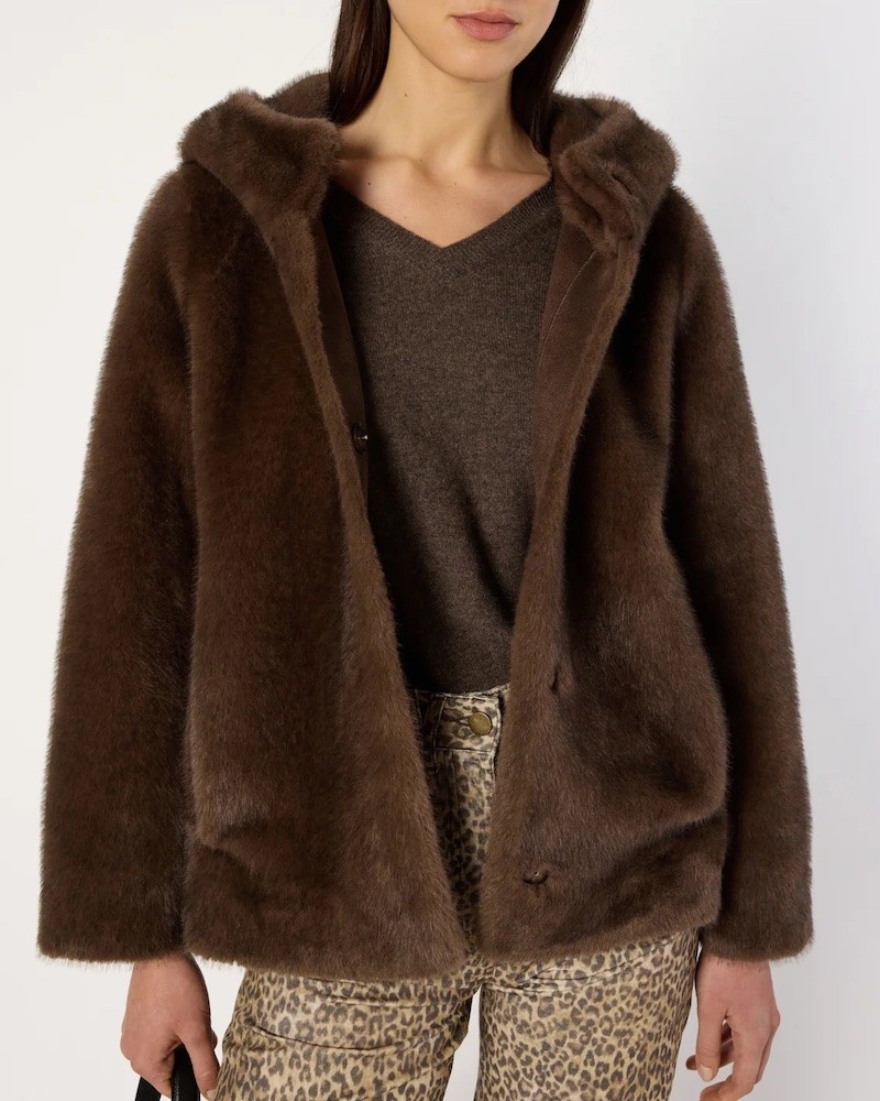 Model billede af Gerard Darel Morgane Jacket Fake Fur Brown