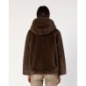 Gerard Darel Morgane Jacket Fake Fur Brown på model set bagfra