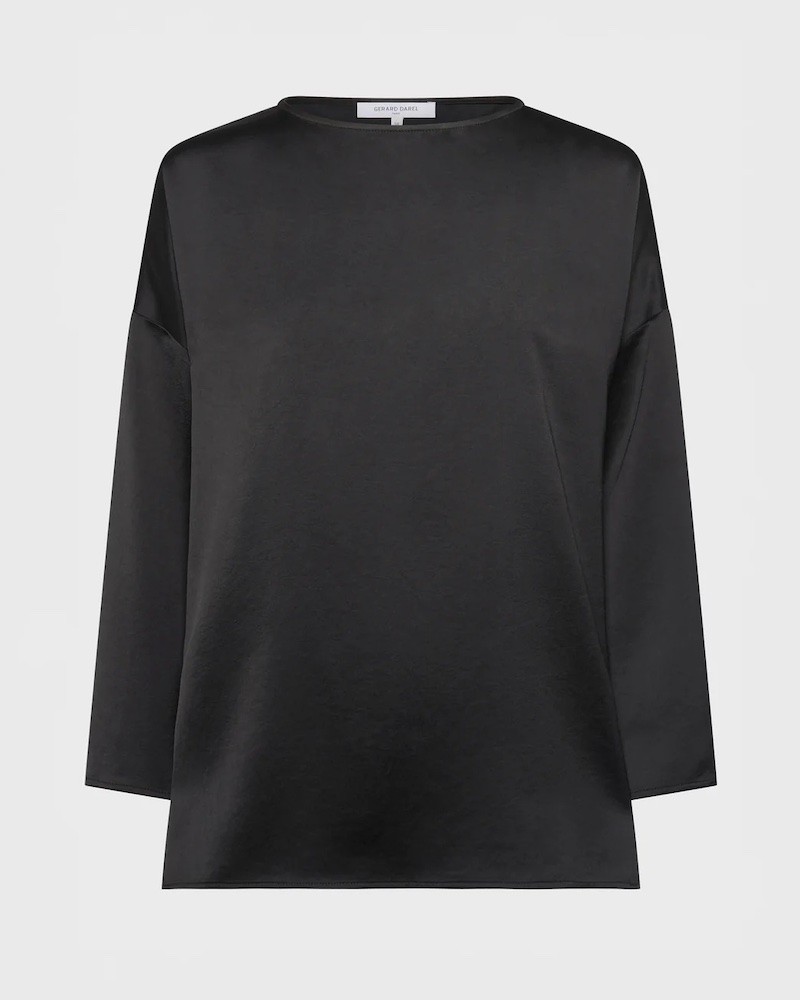 Pack shot af Gerard Darel Angele Blouse Black på neutral baggrund