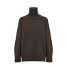 Pack shot af Leveté Room Perle 3 Turtleneck Dark Brown på neutral baggrund