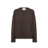Pack shot af Leveté Room Perle 1 Sweater Dark Brown på neutral baggrund