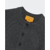 Close up af Guest In Residence Sculpted Cardigan Charcoal