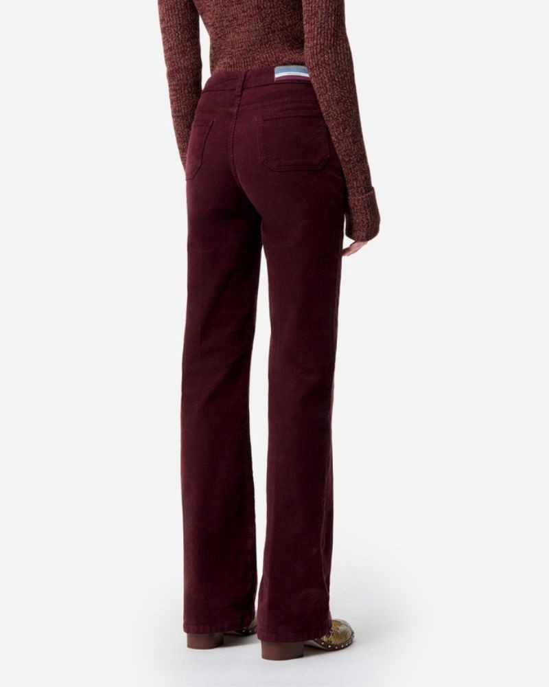 Model billede af Vanessa Bruno Dompay Corduroy Bordeaux bagfra