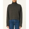 Model billede af Vanessa Bruno Ballerine Turtleneck Anthracite koksgrå sweater forfra