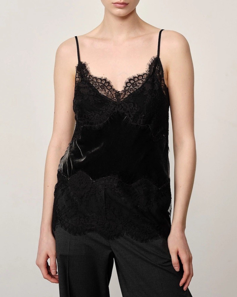 Model billede af Herskind Gilly Silk Blend Blonde top grå
