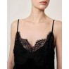 Close up af Herskind Gilly Silk Blend Top Grey