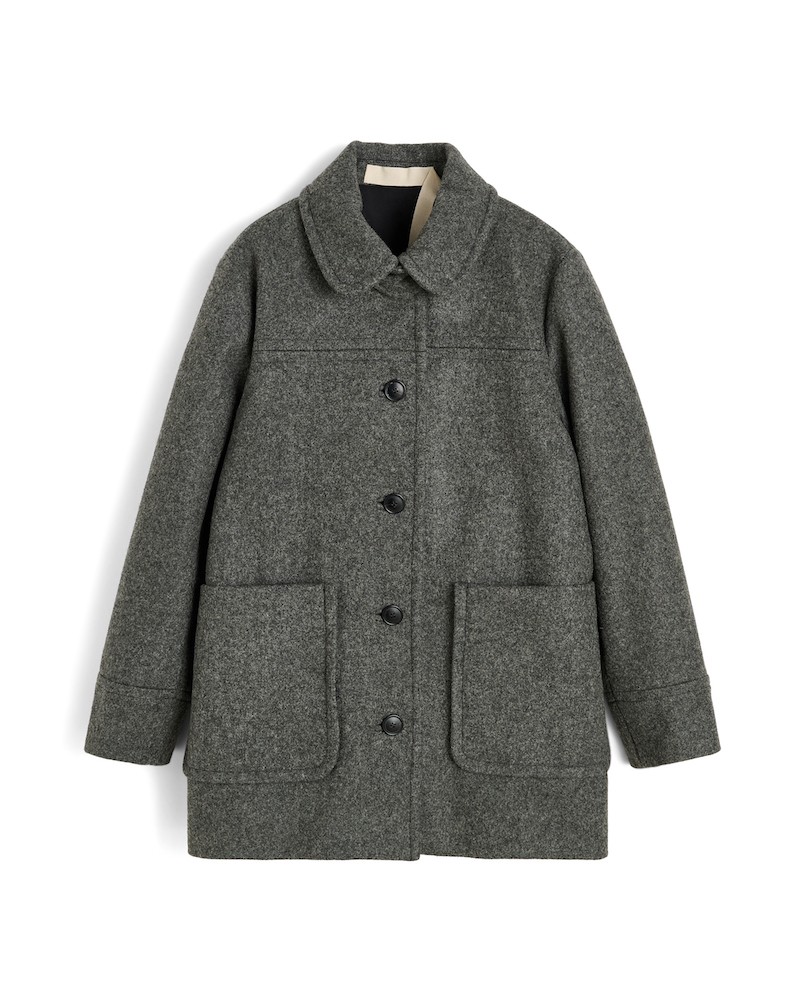 Pack shot af Aiayu Jamie Jacket Loden Pure Grey på neutral baggrund