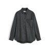 Pack shot af Aiayu Lynette Shirt Fine Wool Dark Grey på neutral baggrund