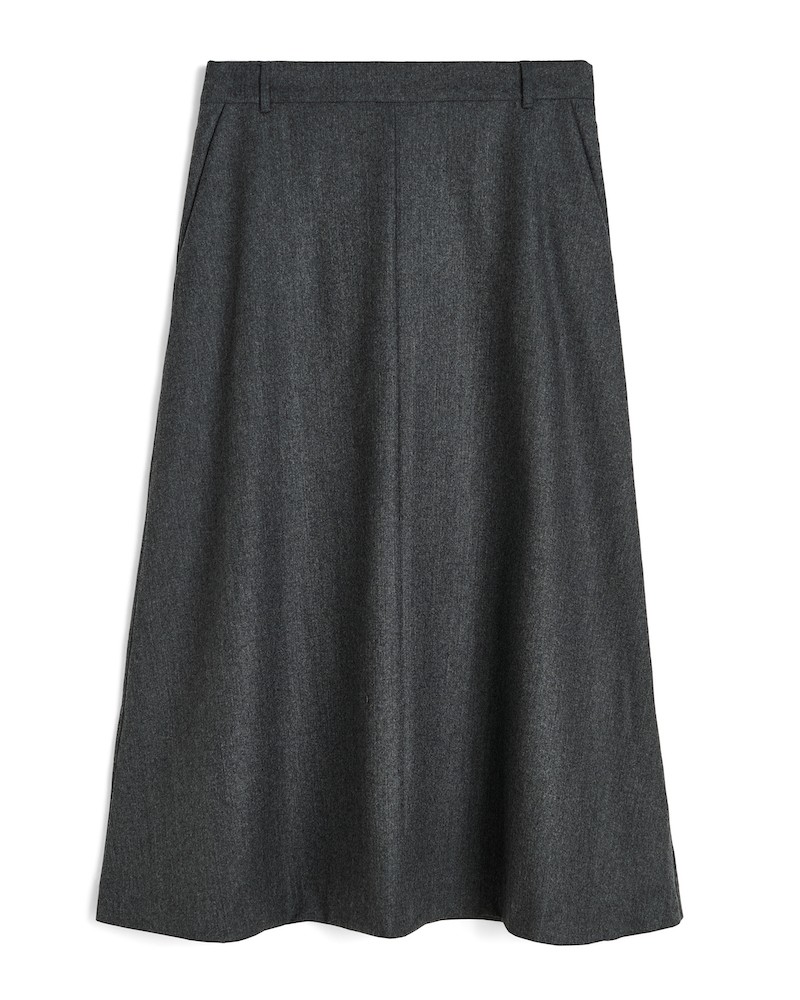 Pack shot af Aiayu Stella Skirt Fine Wool Dark Grey