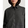 Model billede af Aiayu Lynette Shirt Fine Wool Dark Grey