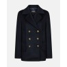 Pack shot af Dondup Peacoat DJ714 Navy col. 897 på neutral baggrund