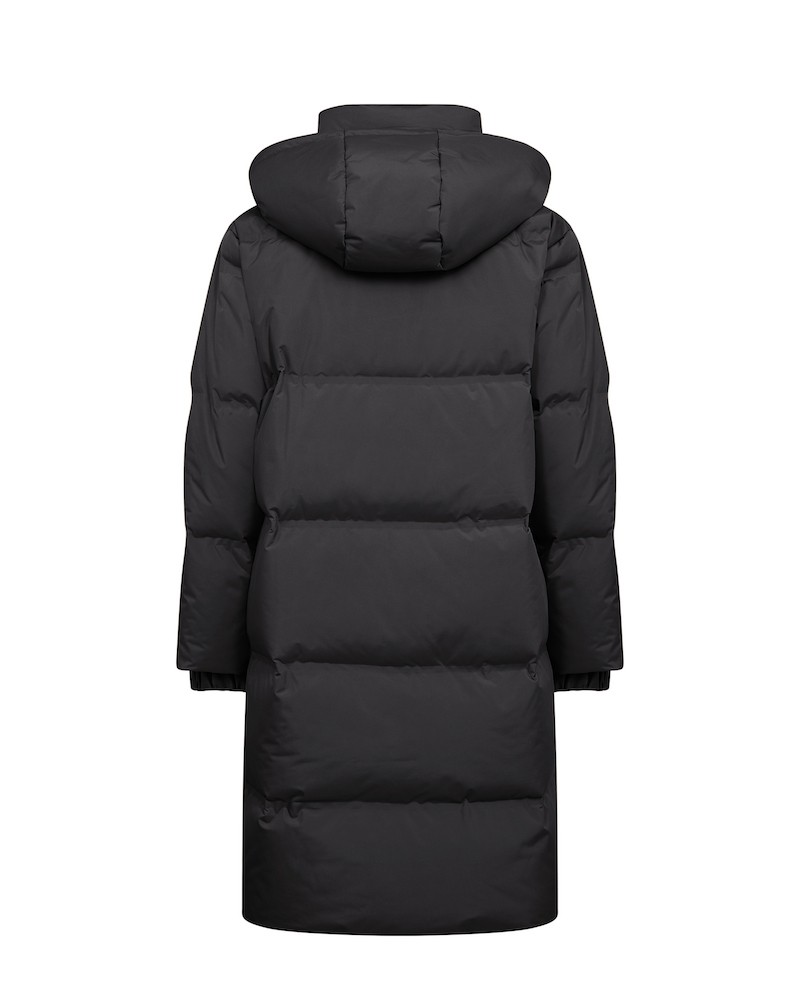 Pack shot af Leveté Room Mona 6 sort dunjakke bagfra