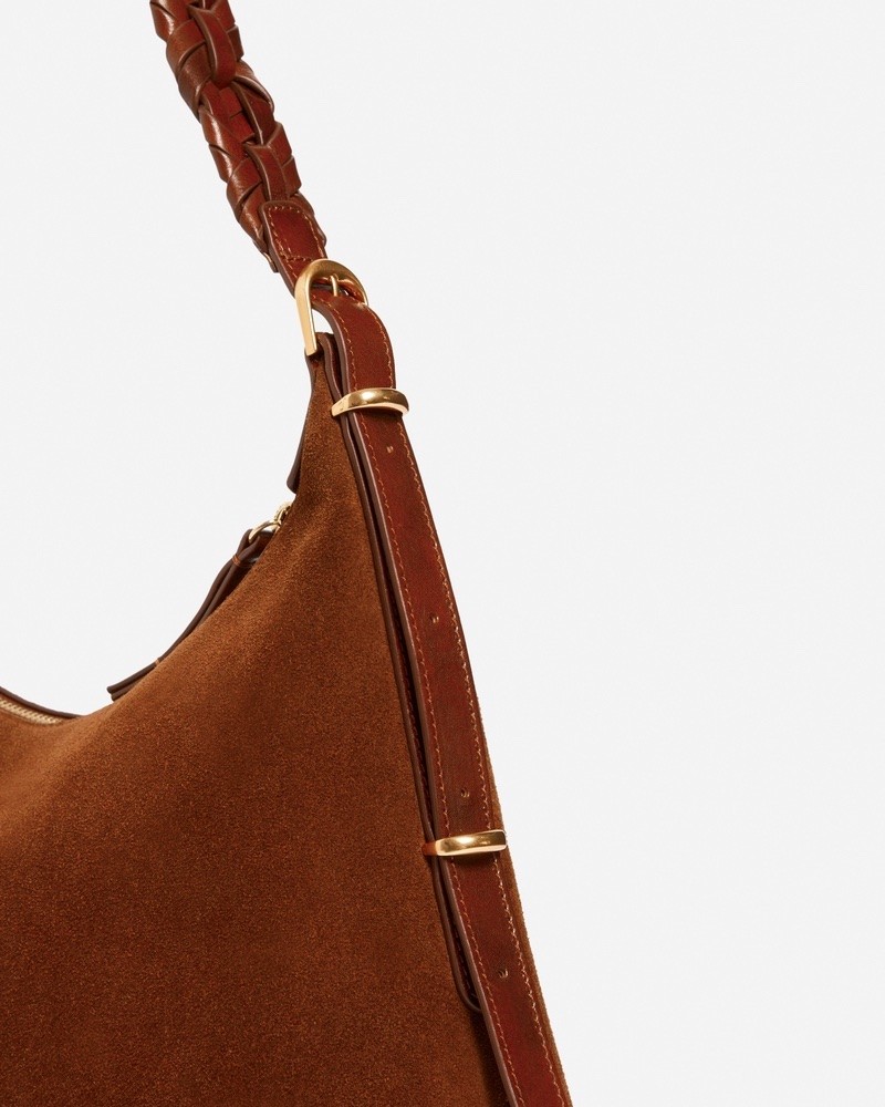 Close up af Jess PM cognac ruskinds taske fra Vanessa Bruno