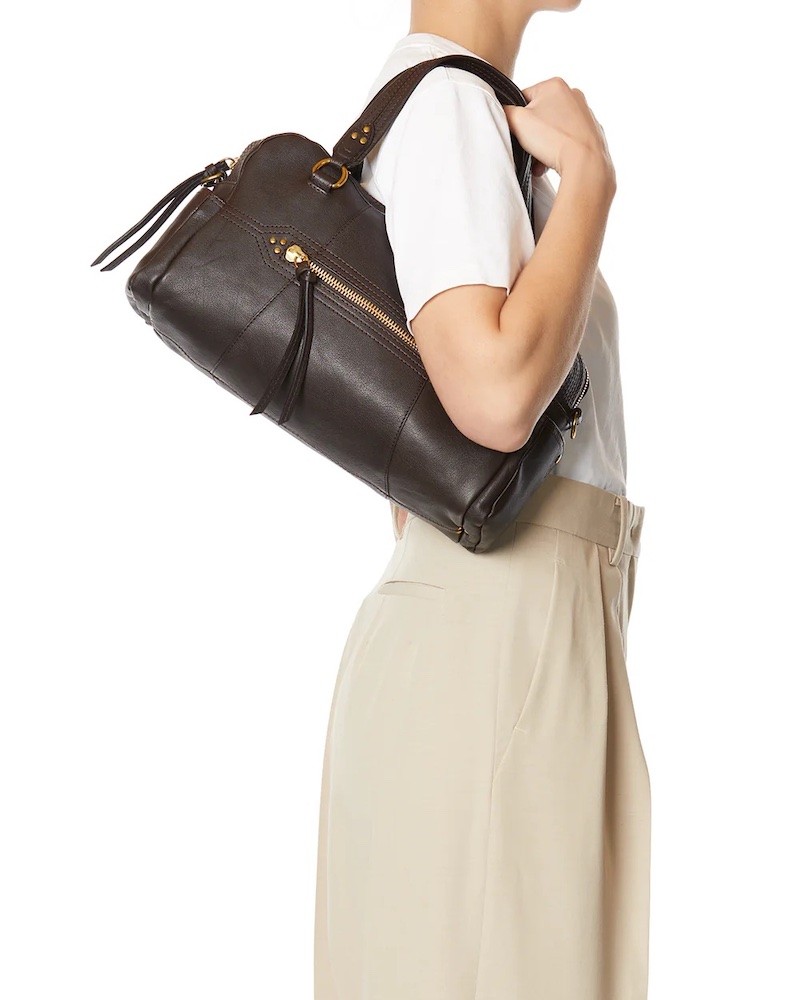 Model billede af Jerome Dreyfuss Lucky Bowling Buffalo Mocca taske