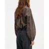 Model billede af Skall Studio Cilla Shirt Green Red Check Ternet Skjorte