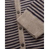 Close up af Skall Studio Senna stribet cardigan